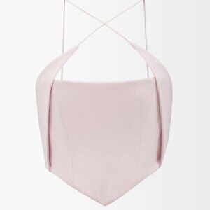 16Arlington Esteli crossover-strap satin corset top